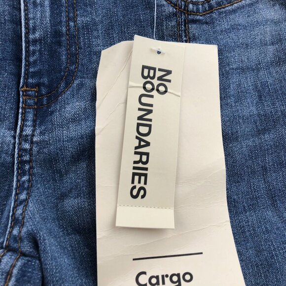 NWT No Boundaries Womens Jeans Size 2 Cargo Bootcut Denim Blue Mid Rise Casual - Picture 9 of 16
